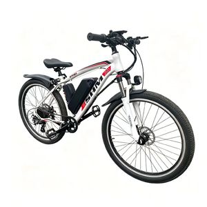 Vélo électrique pour adultes, 26 pouces, acier au carbone, suspension avant, siège réglable, 21 vitesses, frein à disque double, moteur à moyeu arrière, vélo de ville au lithium - Product Image 2