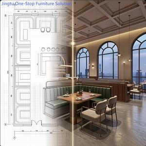 Mobilier de <span class=keywords><strong>restaurant</strong></span> <span class=keywords><strong>professionnel</strong></span> : banquettes et tables, chaises et tables préfabriquées pour restaurants de restauration rapide et pizzerias, en vente. - Product Image 3