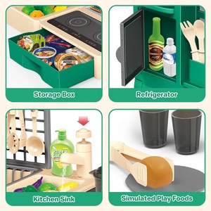 Ensemble de jeux de cuisine pour enfants, 48 pièces, jouets de cuisine, accessoires de <span class=keywords><strong>jeu</strong></span> de rôle pour filles garçons, <span class=keywords><strong>jeu</strong></span> de <span class=keywords><strong>chef</strong></span> d'apprentissage interactif - Product Image 4