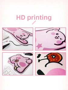 Bantalan mouse kucing beruang coklat kartun, alas keyboard kantor imut, bantalan mouse bentuk khusus, Pelindung pergelangan tangan - Product Image 4