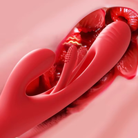 Flatternder Kaninchen-Vibrator für Frauen Duale Stimulation G-Punkt-Vibrator Klitoris-Stimulator Kraftvolle Vibration Weiches Silikon Sexspielzeug