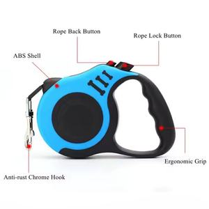 Otomatik geri çekilebilir 5M uzun köpek tasma dayanıklı Polyester hızlı bırakma eller serbest Pet kurşun - Product Image 2