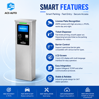 Système de billetterie de stationnement intelligent ACS AUTO, caméra ANPR pour parking intelligent, contrôle de barrière, écran LCD multilingue