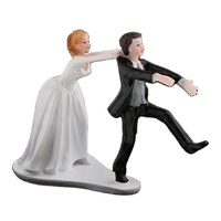 Figurine de couple de mariage en céramique, vente en gros, décoration de gâteau, colorée, taille personnalisable, offre spéciale