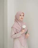 SHENGMO-Hijab en mousseline lisse doux 70*180cm, foulard islamique pour femme, hijab en mousseline de soie perlée