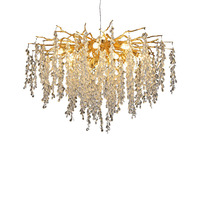 Lampe française Lustre de luxe Salle à manger Salon Chambre modèle Suspension goutte d'eau en aluminium