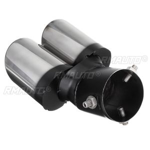 Tuyau d'échappement universel double sortie 63 mm en acier inoxydable pour voiture, embout de silencieux à double sortie - Product Image 3