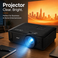Projecteur vidéo DLP 3D Acer X139WH 4k Recoding 4800 Ansi Lumens pour cinéma maison, entreprise, école, salle de classe, salle de réunion, entreprise