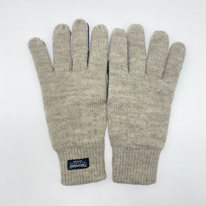Color Beige de Cuero de cerdo Palma Thinsulate <span class=keywords><strong>del</strong></span> trazador de líneas de trabajo para invierno, 20% Lana, 80% acrílico guantes - Product Image 2