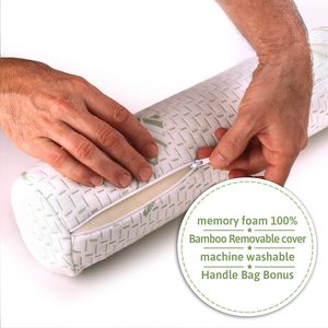 Rouleau en mousse à mémoire de forme, oreiller rond pour le cou et les cervicales - Product Image 2