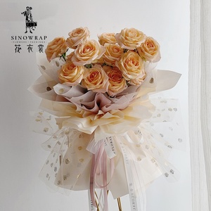 Riciclare Eco-Friendly Vendita Calda 30g Stampato Bouquet di Fiori Avvolgimento Del Tessuto di <span class=keywords><strong>Carta</strong></span> - Product Image 1