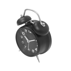 Thiết Kế Lạ Mắt Twin Bell Đồng Hồ Báo Thức Tùy Chỉnh Đồng Hồ Kim Loại Màu Đen Cho Phòng Học - Product Image 3