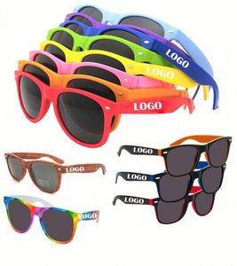 Lunettes de soleil personnalisées avec logo, en plastique recyclé, polarisées, avec protection UV à 100 %, fabriquées en usine, monture personnalisée - Product Image 1