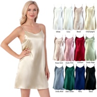 ODM Robe de nuit sexy de luxe pour femme en satin de soie, unie, col en V, sans manches, avec short, tenue de nuit, robe de mariée ou de demoiselle d'honneur