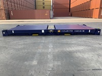 Conteneur de transport à plateforme de 20 pieds de qualité industrielle à haute capacité de charge, conteneur à plateforme ouverte latérale