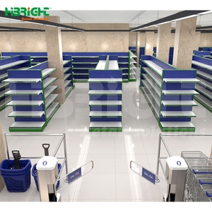 Kunden spezifische Farbe Commercial Metal Ein-oder Doppelseiten-Mehrschicht-Supermarkt Store Heavy Duty Store Regale - Product Image 1