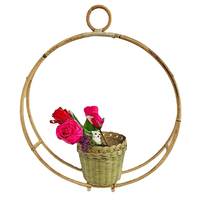Plante suspendue faite à la main, pot de plante en rotin naturel tissé, porte-plante suspendu, panier à fleurs suspendu
