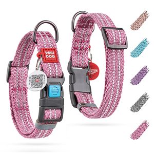 Collar de nailon reflectante para perros Waudog, ajustable, para perros pequeños, medianos y grandes, para todas las estaciones, estilo sencillo - Product Image 1