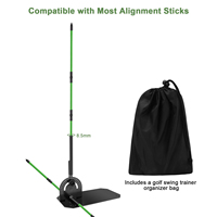 180Plate Entraîneur d'axe de swing de golf professionnel, ambidextre, en PVC/TPE/TPU, aide multifonctionnelle pour l'entraînement au putting et à la cible