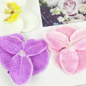 Fleur en Soie en Gros, <span class=keywords><strong>100</strong></span> pièces/opp, Tête de Fleur Artificielle Phalaenopsis Papillon de 9 cm, Décoration Maison et Mariage - Product Image 6
