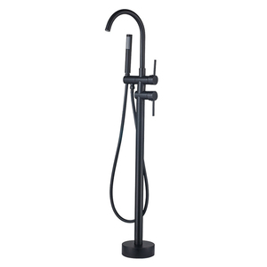 Robinet <span class=keywords><strong>de</strong></span> baignoire sur pied Beelee BL19005B en laiton <span class=keywords><strong>noir</strong></span> <span class=keywords><strong>mat</strong></span>, <span class=keywords><strong>mitigeur</strong></span> <span class=keywords><strong>de</strong></span> baignoire à montage au sol - Product Image 1