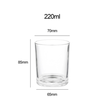 Coupe en verre en gros d'usine 100ml/150ml/220ml/320ml/430ml pot à bougie transparent et couvercle en bambou pour la fabrication de bougies parfumées