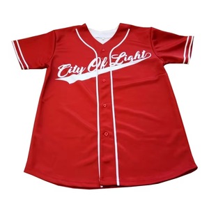 Maillots de baseball surdimensionnés de qualité supérieure personnalisés à bas prix design à fines rayures roses avec impression par sublimation style chemise - Product Image 4