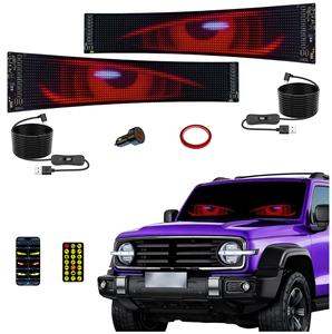 Letrero LED Flexible para Coche con Ojos de Diablo Digitales Luminosos, Pantalla Programable para Ventana Trasera, Control por App y Resistente al Agua - Product Image 1