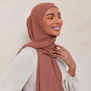 2025 Sharut alta calidad Hijab proveedor Islam Malasia coreano gasa Hijab bufanda lujo chal musulmán Premium <span class=keywords><strong>Medina</strong></span> seda Hijab - Product Image 1