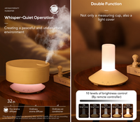 Humidificateur diffuseur d'huiles essentielles avec ce rohs lampe de table diffuseur de lumière humidificateur pour diffuseur d'huiles essentielles humidificateur
