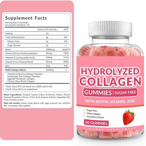 Gummies blanchissantes pour la peau en marque privée OEM avec collagène, vitamine, <span class=keywords><strong>biotine</strong></span>, <span class=keywords><strong>zinc</strong></span> pour la peau, les cheveux et les ongles des adultes, fonction antioxydante - Product Image 5