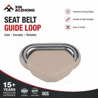 Anillo de Seguridad para Cinturón de Seguridad de Auto, Cinturón de Seguridad de 3 Puntos de Metal con Anillo Guía y Gancho, ABS, Poliéster, Acero, Diseño Deportivo