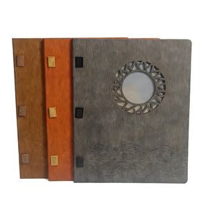 कस्टम खोखला केंद्र में दुकानों के लिए पारदर्शी pvc आस्तीन के साथ pvc आस्तीन के साथ Pvc चमड़े के मेनू को कवर करता है - Product Image 2