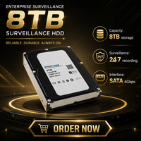 Disque dur de surveillance ST8000VX009 8 To, 3,5 pouces, SATA 6 Gbit/s, 5400 tr/min, 256 Mo de cache, LFF, disque dur interne
