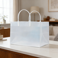 Sac fourre-tout en plastique transparent PP pour emballage cadeau, sac publicitaire promotionnel pour boutiques, vente en gros