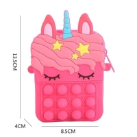 Sac à bandoulière licorne en silicone pour enfants, motif dessin animé mignon, collection 2025