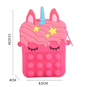 <span class=keywords><strong>Bolso</strong></span> Bandolera Infantil de Silicona con Diseño de <span class=keywords><strong>Unicornio</strong></span>, Estilo Caricatura, 2025 - Product Image 4