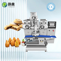 Machine automatique de fabrication de maamoul, unité d'encrustage à commande PLC, haute capacité, pour la production de produits alimentaires fourrés et de bonbons, avec laminoir à pâte