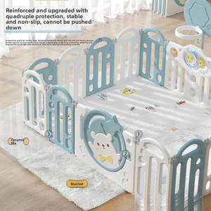 Corralito Plegable para Bebés con Puerta de Seguridad y Tapete Antideslizante, Área de Juego Multifuncional para Bebés y Niños Pequeños que Aprenden a Caminar - Product Image 6