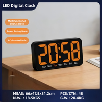 Anpassbarer Ewiger Kalender Desktop Multifunktionale Digitale Temperatur-Wanduhr Wecker Einfache Elektronische LED-Uhr