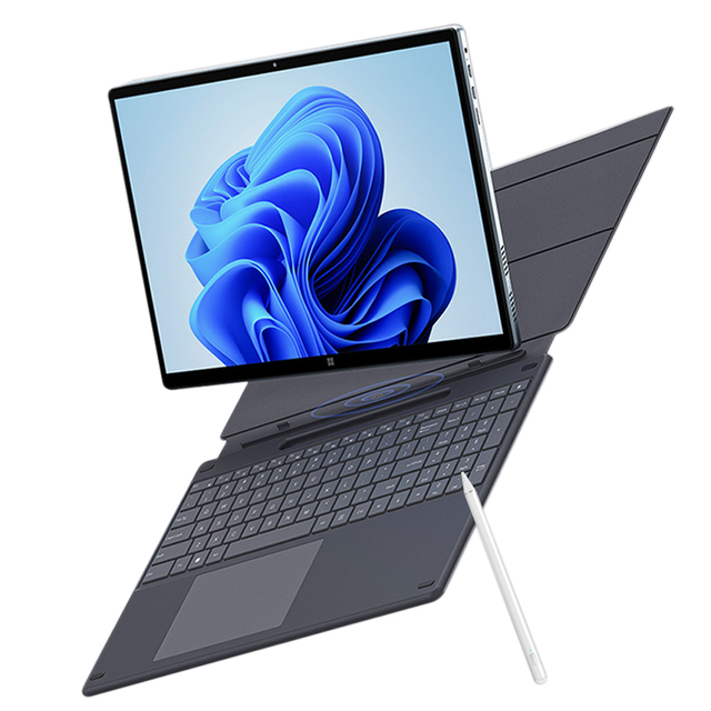 16 Inch Intel Laptop 2.5K Display Touchscreen Windows11 Business Tablet PC with Magnetic PogoPin Keyboard Russian Custom Logo