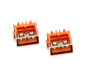 USB2.0 Short-body 10.0 Prise femelle 8.7 surélevée à courant élevé SMT Plastique orange 4P - Product Image 6