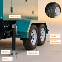 Groupe électrogène diesel mobile Cummins UK Perkins sur remorque 20kVA 30kVA 40kVA 50kVA 60kVA 70kVA 80kVA 90kVA 100kVA