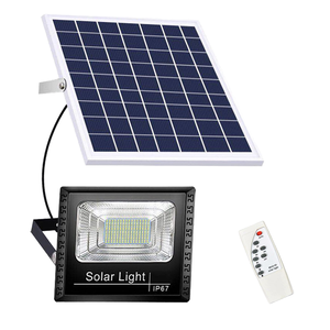 ไฟสปอร์ตไลท์ LED พลังงานแสงอาทิตย์ 300W IP67 สำหรับสวนและถนน พร้อมแบตเตอรี่ 30Ah 6000K สว่างพิเศษ กำลังสูง MJ-AW300 สว่างมาก - Product Image 1