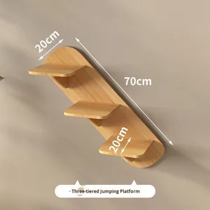 Hiện Đại Treo Tường Gỗ Rắn Thân Thiện Với Môi Mèo Leo Núi Khung Nhảy Bảng Nền Tảng Căn Hộ Phòng Khách Tự Làm Tùy Chỉnh - Product Image 6