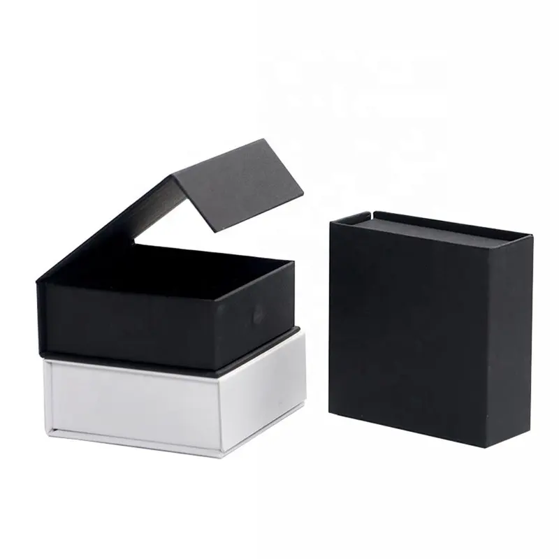 Wholesale Rectangle Plain Folding Bio-degradable FS C Jewelry Magnetic Box Satin Magnet Box