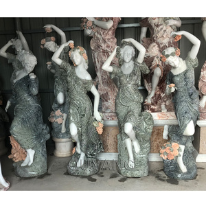 QUYANG-estatua de mármol Natural tallada <span class=keywords><strong>a</strong></span> mano, estatua de Diosa griega, tamaño real, escultura de piedra para las cuatro estaciones - Product Image 6