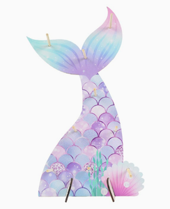 DAMAI Soporte de Exhibición de Postres para Decoración de Mesa de Fiesta de Cumpleaños, Estante de Madera Sólida, Nuevo Estante de Madera con Forma de Cola de Sirena para Niños - Product Image 5