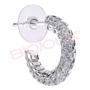 Giulia 14mm Trendy <b>Stud</b> <b>Earrings</b> for Women Hypoallergenic Hoop <b>Earrings</b> for Parties - Product Image 1