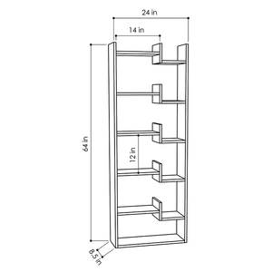 Bibliothèque moderne en bois au design simple et à 5 niveaux Bibliothèques Bibliothèque Mobilier <span class=keywords><strong>Bibliotheque</strong></span> - Product Image 3